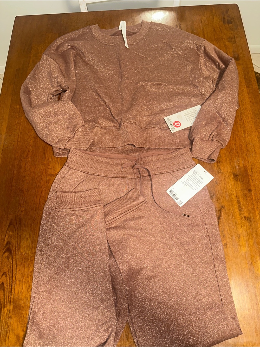 lululemon athletica Metallic Rose Track Sweatshirt & Joggers Set